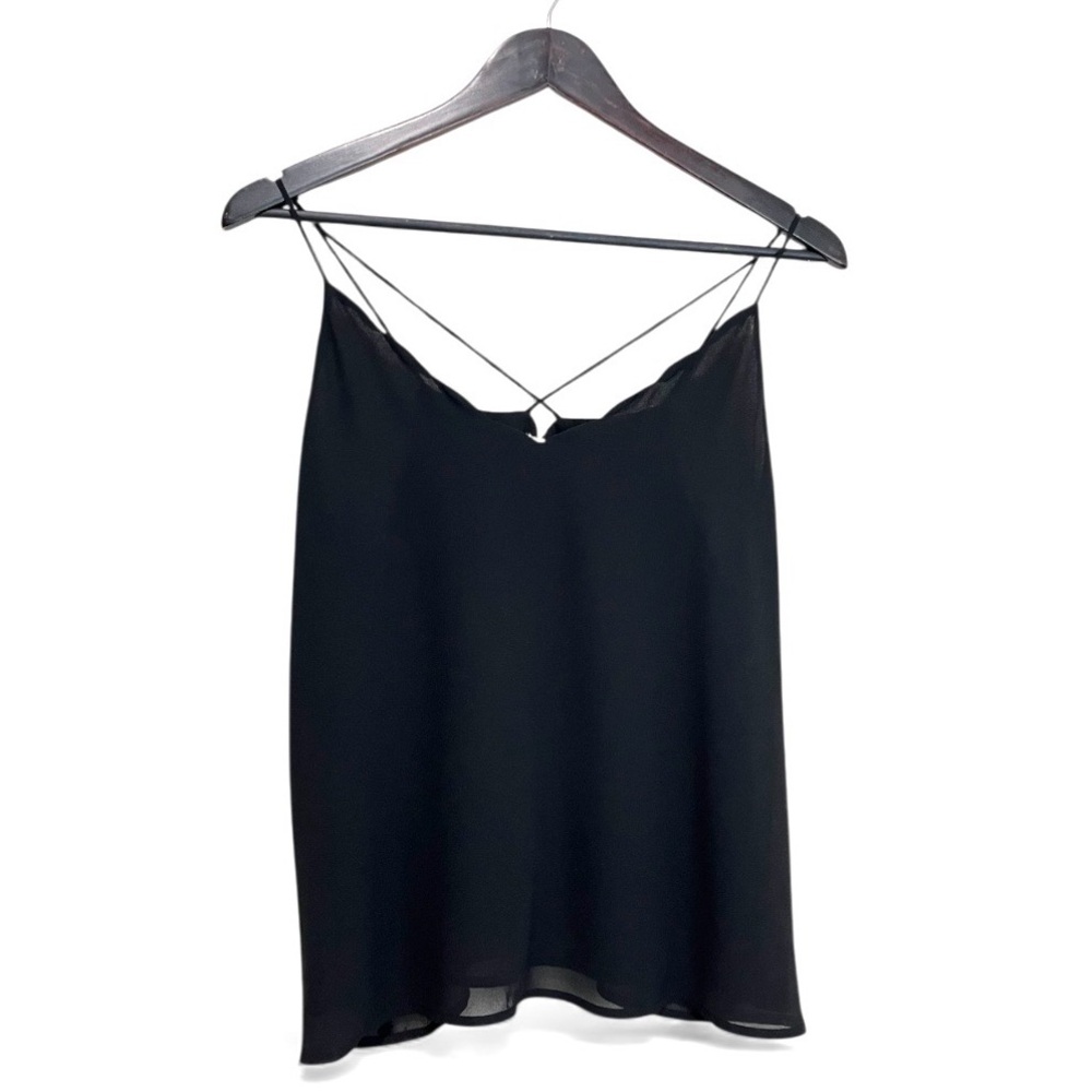 Naked Zebra Black Strappy Tank Top - Size L